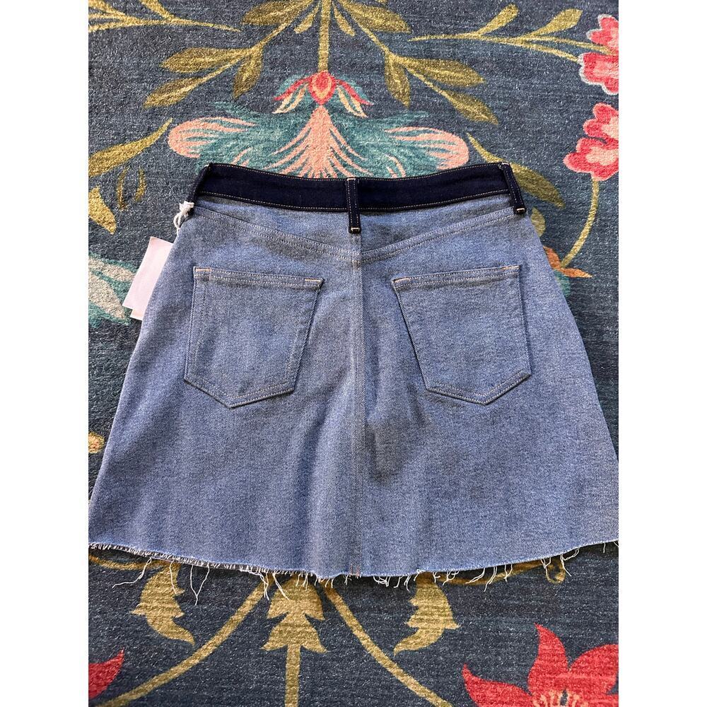 NWT Etica Lucy Two-Tone Denim Mini Skirt Size 27 - Picture 4 of 8